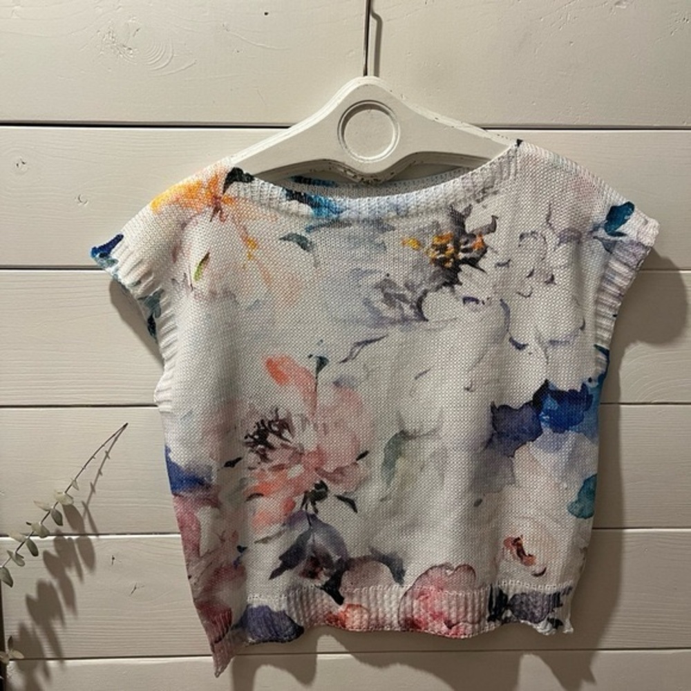 Floral knitted , Loggia De Tessitori  Made In Italy I size S